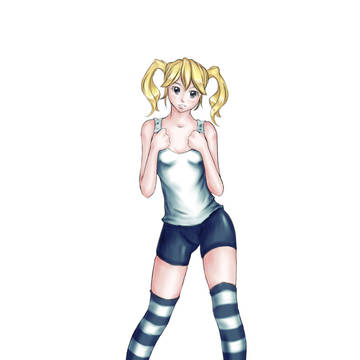 金髮雙馬尾少女