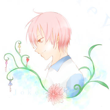 トランプのカギと花