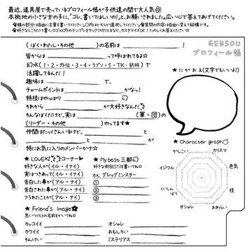 幻水キャラ専用プロフ帳