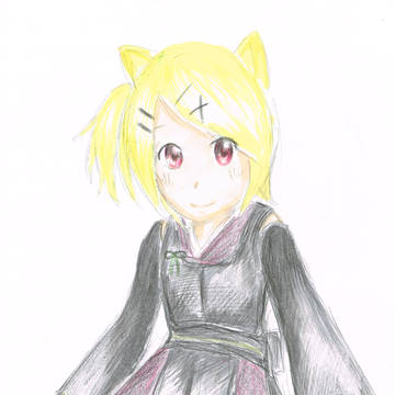 鏡音リン　蘇芳　妖狐　モジュール描いてみました。