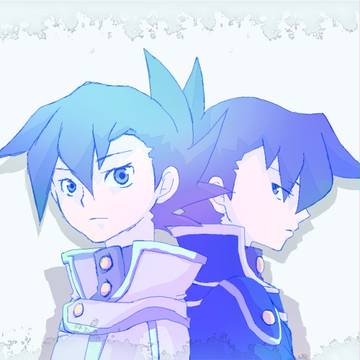 白と青