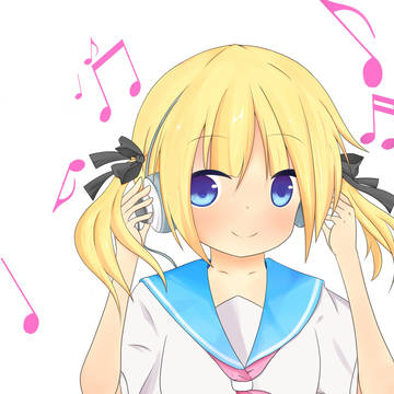 ぱつきんヘッドフォン娘