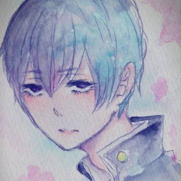 学ランと桜