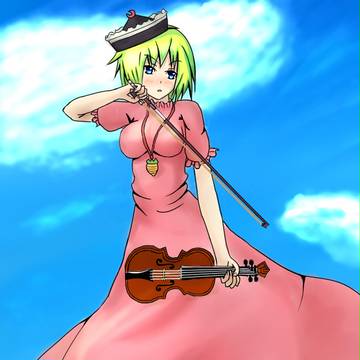【方舟企画Ⅲ】 ルナサをてゐの服で描いてみた