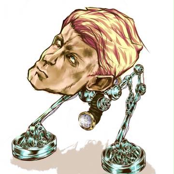 ジョージは行進する頭部。