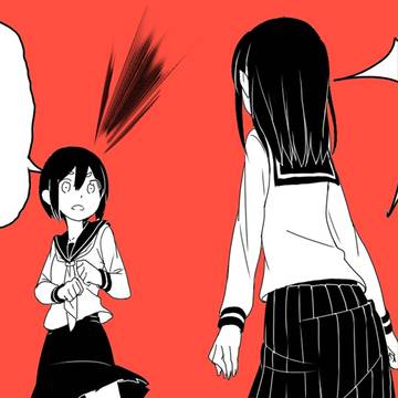 ４コマ中学女子　　けんか
