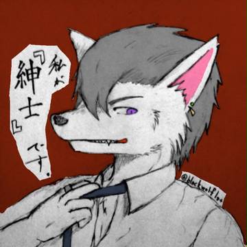 紳士自画像(色付き