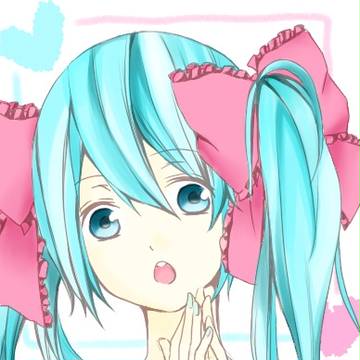 初音【線画】 塗らせていただきました