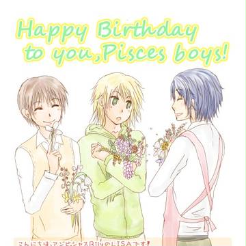 うお座っこ（幸村・不二・平古場）誕生日ペーパー
