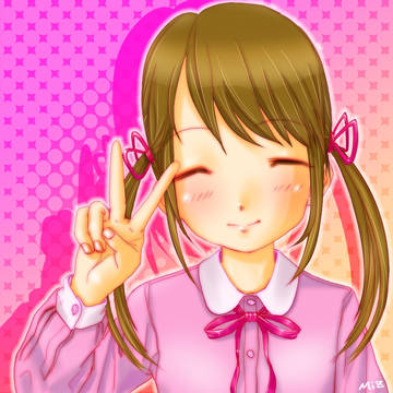 二つ結びの女の子