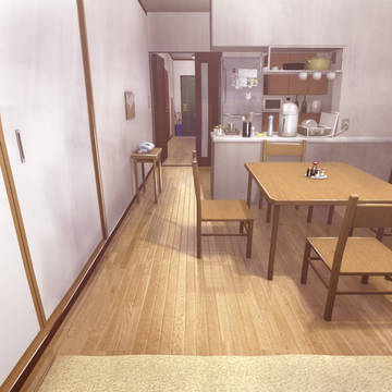 アニメーション用背景美術:マンション