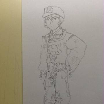 アナログ絵　衣装交換