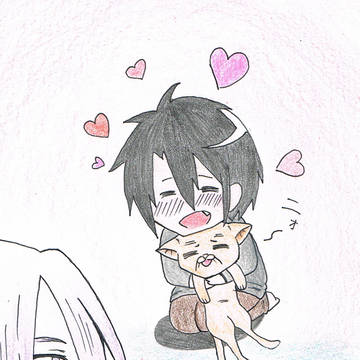 和む圭君と見守る庵さん