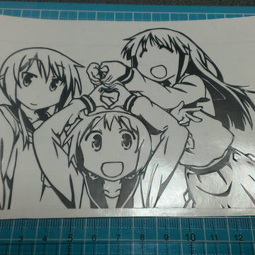 切り絵でゆゆ式ＯＰｷｬﾌﾟ絵
