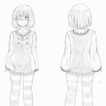 看板娘：初期設定画