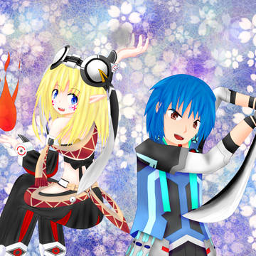 【pixivアークスカード】　クロウ＆コノハ
