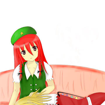 美鈴　フラン　膝枕