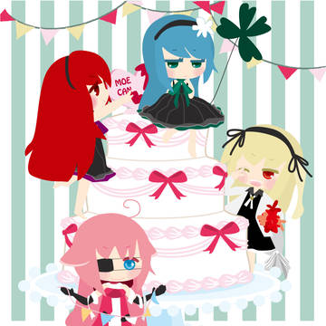 大きなケーキでお祝いを