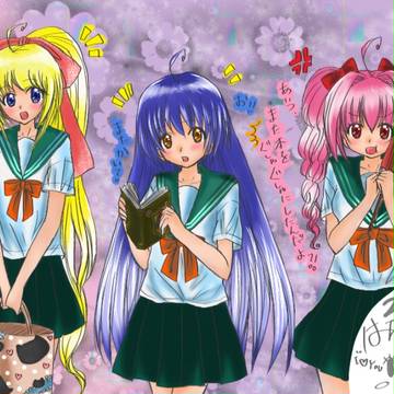 また、可愛い３人娘描いたよ♪