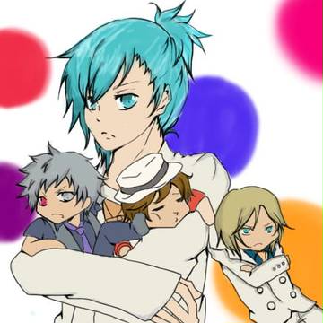 藍ちゃんと抱えられる先輩組