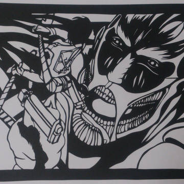 進撃の巨人【切り絵】