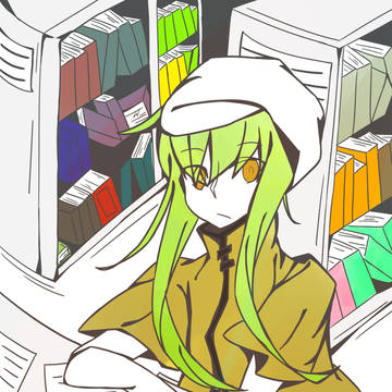 図書館で勉強中の...C.C？
