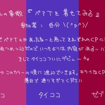 【ココ右3組】ペアTを着せてみるテスト