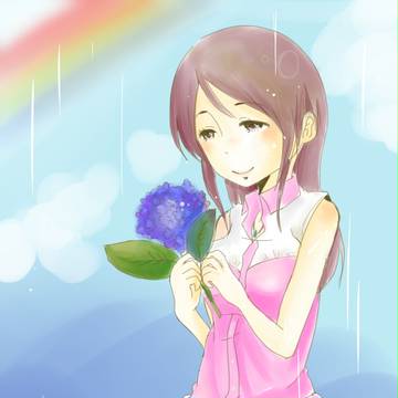 三船さんと紫陽花