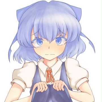 チルノがスカートをたくしあげてるだけ