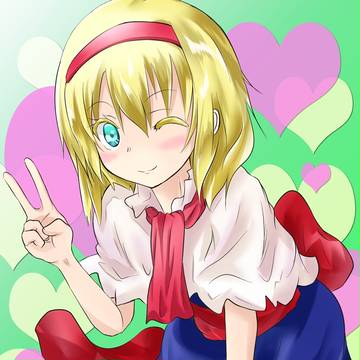 ウインクとピース