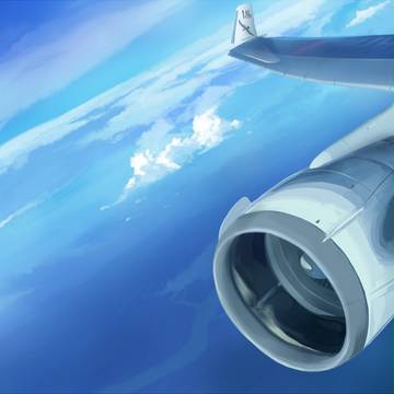 飛行機の窓から