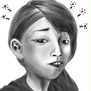 友人の似顔絵
