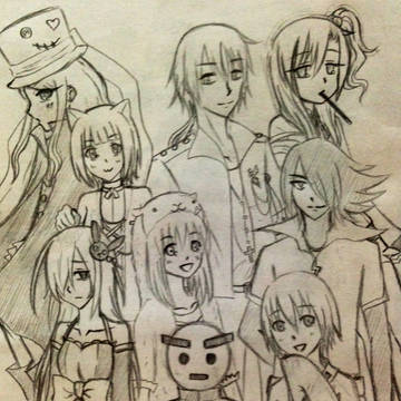 身内キャラ描いてみた