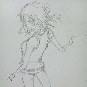 下描き