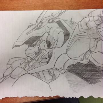 授業中の落書きドラグナーその2(模写)