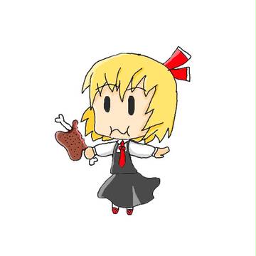ルーミアとマンガ肉