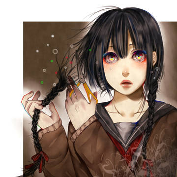 髪