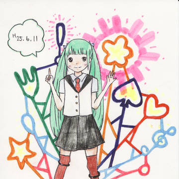 友達の誕生日に描きました。