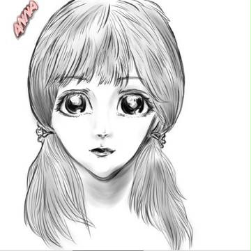 少女的头=v=