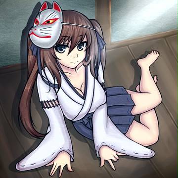 狐面巫女さん