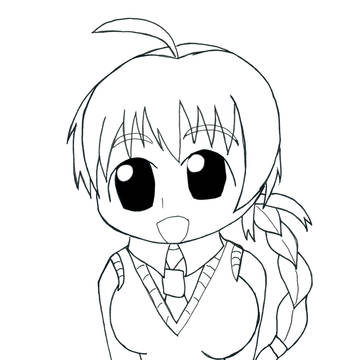SDリーネちゃん(モノクロ)