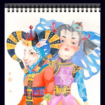 little girl and her friend honi