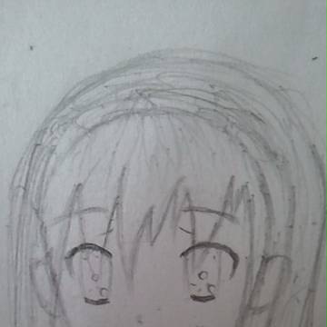 下書き 困り顔