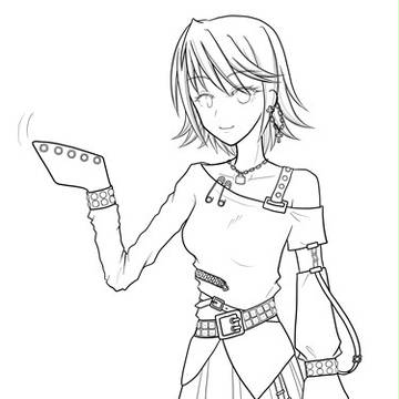 アバターイラスト線画段階
