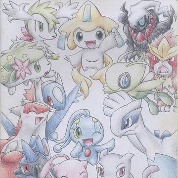 2008年までの映画主役ポケモン詰め(前に描いたもの)