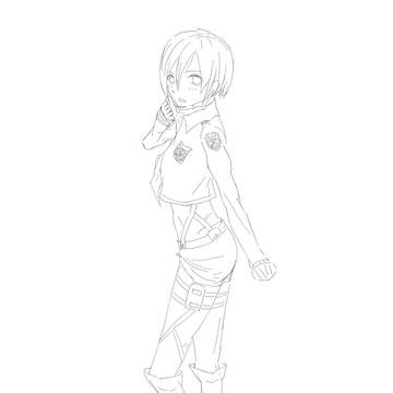 ミカサ(線画)