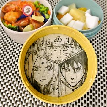 新三忍!?カカシ第７班お絵かきキャラ弁