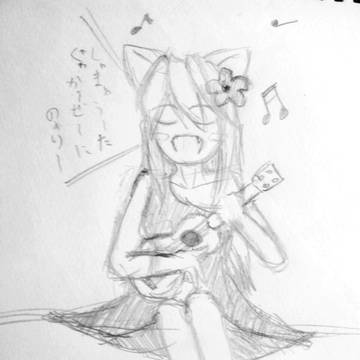 【落書き】南国バカンスのカエデさん【うちのこ】