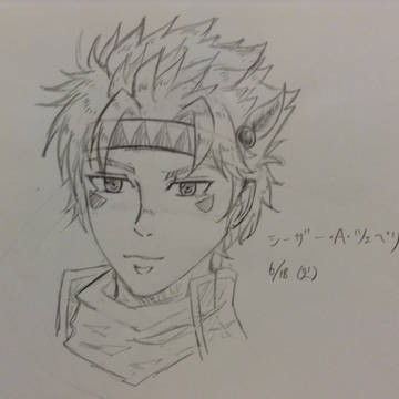 シーザー初描き