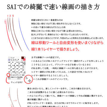 【講座】SAIでの綺麗で速い線画の描き方